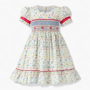 Oli River Floral Smocked Dress Size 5 – Cottagecore Puff Sleeve Spring Charm